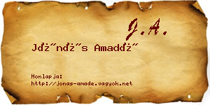 Jónás Amadé névjegykártya